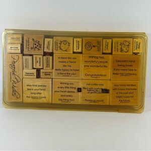 23 wooden stamp collection